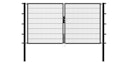 Vorschaubild Alberts® Doppeltor Flexo,fvz.anthr.Kst.b.RAL 7016,lichte BxH3500x1000,PF80x80/1700mm 648596
