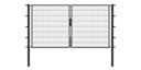 Vorschaubild Alberts® Doppeltor Flexo,fvz.anthr.Kst.b.RAL 7016,lichte BxH3500x1200,PF80x80/1900mm 648633
