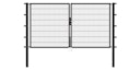 Vorschaubild Alberts® Doppeltor Flexo,fvz.anthr.Kst.b.RAL 7016,lichte BxH3500x1600,PF80x80/2300mm 648657