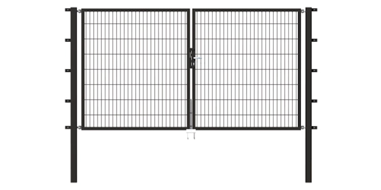 Alberts® Doppeltor Flexo,fvz.anthr.Kst.b.RAL 7016,lichte BxH3500x1600,PF80x80/2300mm 648657