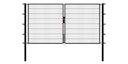 Vorschaubild Alberts® Doppeltor Flexo,fvz.anthr.Kst.b.RAL 7016,lichte BxH3500x2000,PF80x80/2700mm 648671