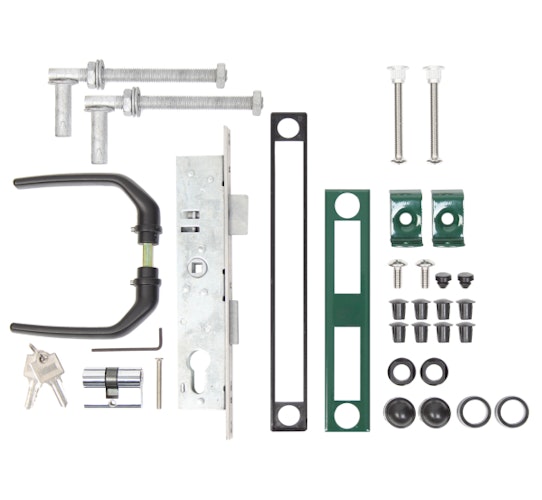 Alberts® Zubehör-Set für Wellengitter-Tore bis 1500 mm Höhe, grün 653811