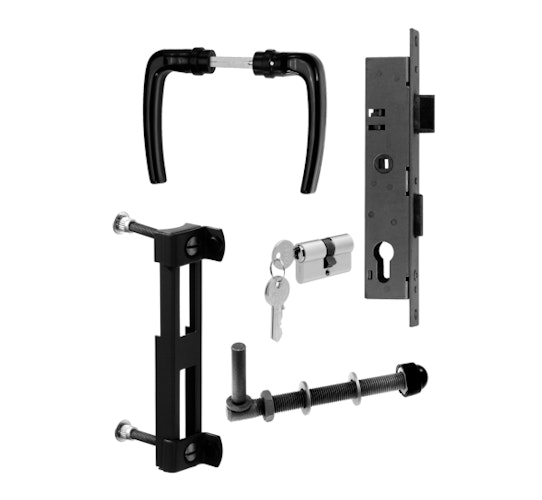 Alberts® Zubehör-Set für Wellengitter-Tore bis 1500mm Höhe,anthr.-metallic 653842