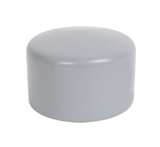 Alberts® Pfostenkappe für  runde Metallpfosten, Kunststoff, grau, ⌀76 mm 654467