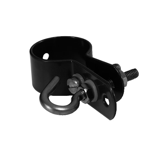 Alberts® Schelle,Befestigung v. Geflechtspannstan Pfosten,verzinkt,anthrazit Kst.b.,⌀48mm 655686