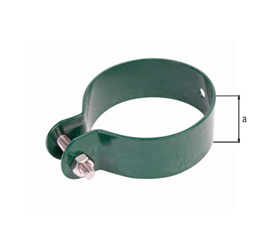 Alberts® Schelle,Befest. v.Streben u.Spannbrücken an Pfosten,fvz,grün,⌀76mm,Breite25mm 656324