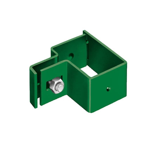 Alberts® Endschelle für Vierkantpfosten,verzinkt,grün Kst.b,für Pfosten 60x40 mm 656812