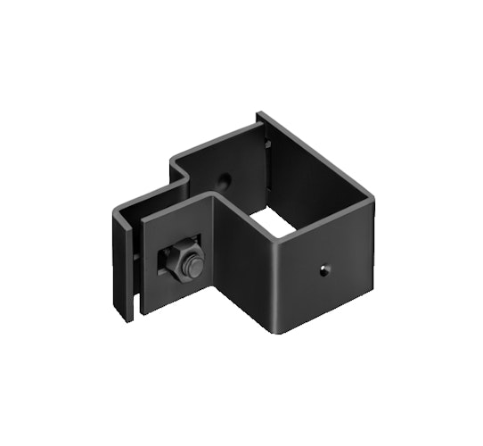 Alberts® Endschelle für Vierkantpfosten,verzinkt,anthrazit Kst.b,für Pfosten 60x40mm 656904