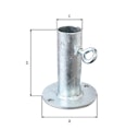 Vorschaubild Alberts® Halter für Sonnenschirme,feuerverzinkt,zA,Platte ⌀100mm,f.Standrohr ⌀20-38mm 657246