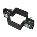 Vorschaubild Alberts® Mittelschelle für Vierkantpfosten,verzinkt,anthrazit Kst.b,für Pfosten 40x40mm 680268