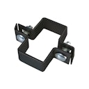 Vorschaubild Alberts® Mittelschelle für Vierkantpfosten,verzinkt,anthrazit Kst.b,für Pfosten 80x40mm 680282
