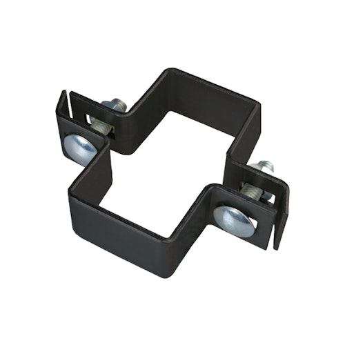 Alberts® Mittelschelle für Vierkantpfosten,verzinkt,anthrazit Kst.b,für Pfosten 80x40mm 680282