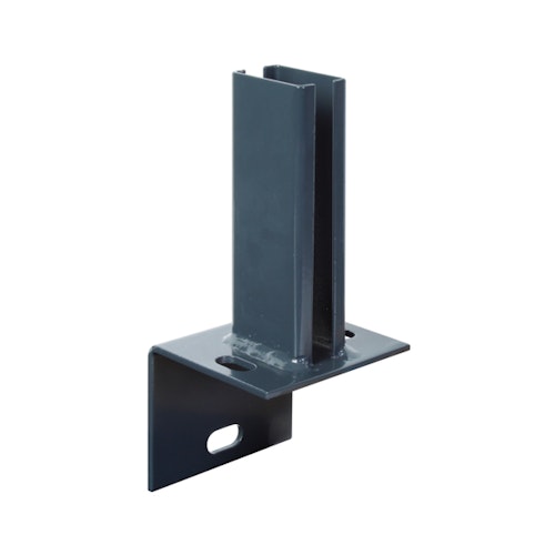 Alberts® Pfostenträger f.Zaunpf.Doppelstab-Gittermatten/L-Steine,anth,z.Aufschr.f.60x40mm 686994