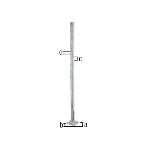 Alberts® Universalpfosten feuerverzinkt zum Aufschrauben L 1020 mm  30x30 mm 