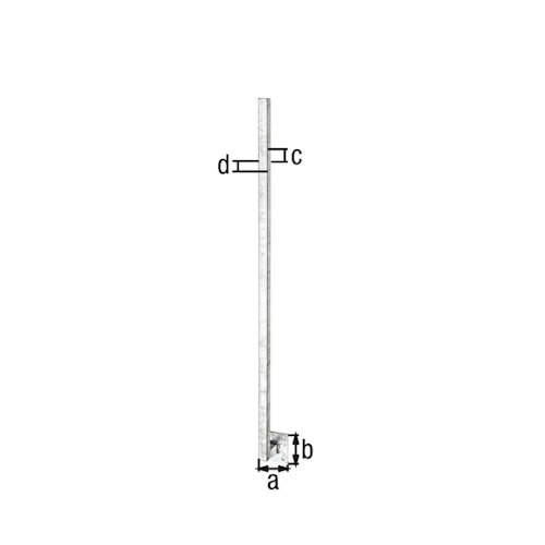 Alberts® Universalpfosten 70 mm Abstand feuerverzinkt zum Aufschrauben L 1150mm 
