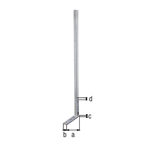 Alberts® Universalpfosten feuerverzinkt zum Aufschrauben Länge 950 mm 
