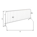 Vorschaubild Alberts® Absperrgitter Security fvz.,transportabel,Breite 2500 mm,Höhe über Boden 1100 mm 770204