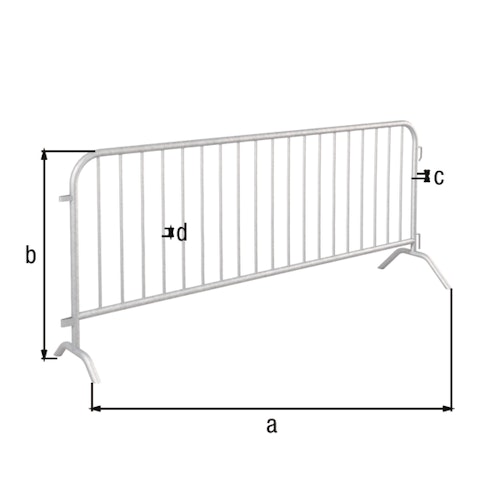 Alberts® Absperrgitter Security fvz.,transportabel,Breite 2500 mm,Höhe über Boden 1100 mm 770204