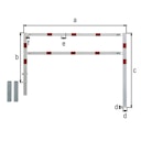 Vorschaubild Alberts® Absperrgitter Moovy fvz.,z.Einb.,B1000mm,Höhe über Boden 1000mm 770228