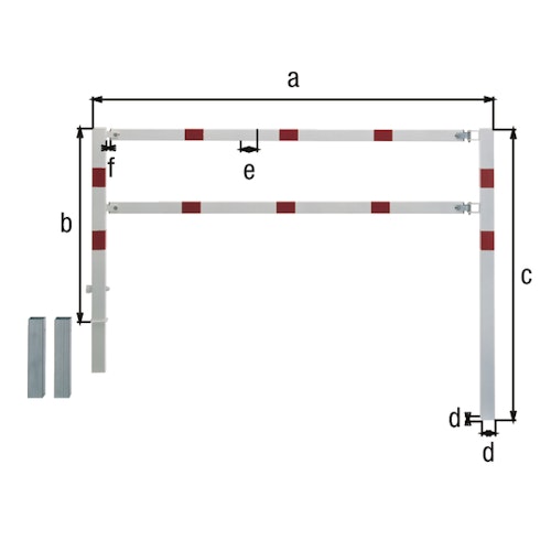 Alberts® Absperrgitter Moovy fvz.,z.Einb.,B1000mm,Höhe über Boden 1000mm 770228