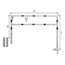 Vorschaubild Alberts® Absperrgitter Moovy fvz.,z.Einb.,B3000mm,Höhe über Boden 1000mm 770266
