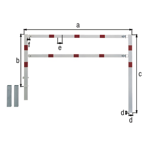 Alberts® Absperrgitter Moovy fvz.,z.Einb.,B3000mm,Höhe über Boden 1000mm 770266