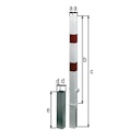 Vorschaubild Alberts® Absperrpf.Passau herausnb.Dreik.,fvz.,weiß2 rote Ringn,1 Öse,z.Einb.,Pf.70x70 mm 781583