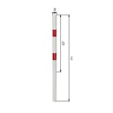 Vorschaubild Alberts® Absperrpf. Standard SK weiß, mit zwei roten Ringen, z.Einb., Pf.⌀60 mm 782405