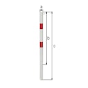 Vorschaubild Alberts® Absperrpf. Standard SK fvz.,weiß, mit zwei roten Ringen, z.Einb.,1 Öse Pf.⌀60mm 782474