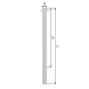 Vorschaubild Alberts® Absperrpf. Standard SK fvz.,z.Einb.,Pf.⌀76 mm, Höhe über Boden 1000 mm 782665