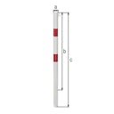 Vorschaubild Alberts® Absperrpf. Standard SK fvz.,weiß,2 rote Ringe,1 Öse, z.Einb., Pf.⌀76 mm 782771