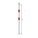 Vorschaubild Alberts® Absperrpf. Standard SK fvz.,weiß,2 rote Ringe, Aufschr., Pf.⌀76 mm 782917