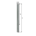Vorschaubild Alberts® Absperrpf. Standard SK fvz.,z.Einb., Pf. 70x70 mm Höhe über Boden 1000 mm 782948