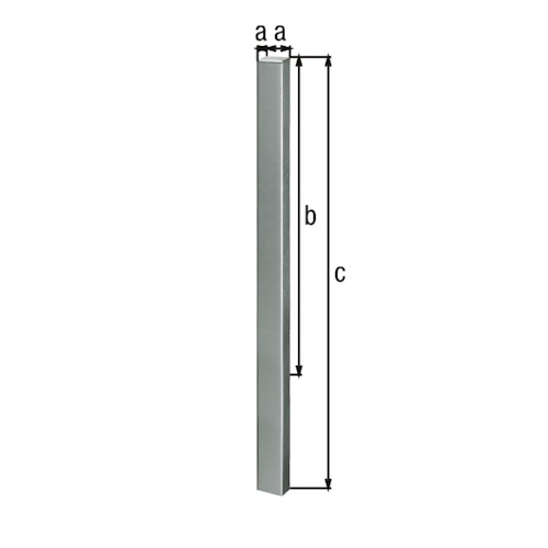 Alberts® Absperrpf. Standard SK fvz.,z.Einb., Pf. 70x70 mm Höhe über Boden 1000 mm 782948