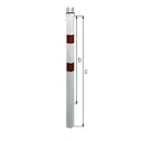 Vorschaubild Alberts® Absperrpf. Standard SK fvz.,weiß, 2 rote Ringe, z.Einb.,Pf. 70x70 mm 783082