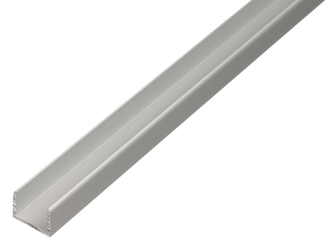 Alberts® U-Profil, selbstklemmend, 10x12,9x10x1,5mm, Alu silber eloxiert