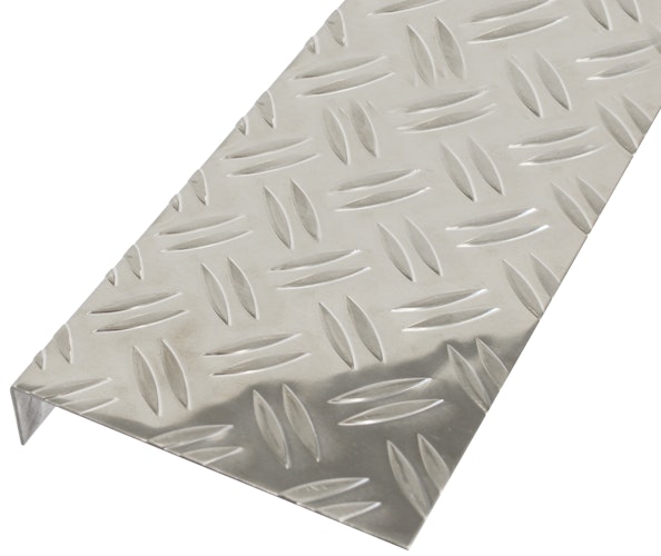 Alberts® Strukturblech, Riffelprägung, gekantet, L-Form, 135x30mm, Alu