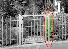 Alberts® Zaunsystem Madrid Klobenpfosten für EinzeltorZubehörbild