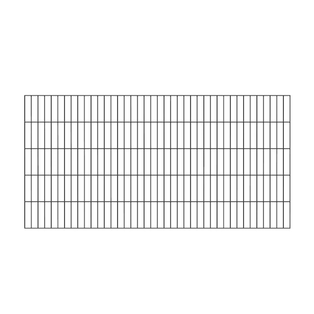 Alberts® Doppelstabmatten 6/5/6 Komplettset 2-50 Meter inkl. Pfosten mit Flacheisen Vorschaubild Galerie