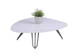 Garden Pleasure Tisch SILENA, Aluminium Grau / Stein Weiß