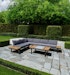 Garden Pleasure Lounge-Set MERIDA, Aluminium Anthrazit / Akazie / Kissen Polyspun (95 % Polyester / 5 % Elasthan) GrauBild