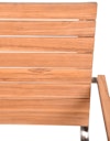 Garden Pleasure Gartenmöbel Set DALLAS / DENVER 05, Tisch 200 x 90 + 4 Schwingstühle, Edelstahl / Teak