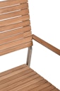 Garden Pleasure Gartenmöbel Set DALLAS / DENVER 02, Tisch 200 x 90 + Bank + 4 Stapelsessel, Edelstahl / Teak