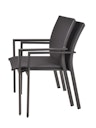 Garden Pleasure Gartenmöbel Set DAVINA / ELENA 05, Tisch 180 x 90 +  4 Stapelsessel, Aluminium / Teak / Kunststoffgewebe