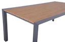 Garden Pleasure Gartenmöbel Set SILEA / TREVISO 01, Tisch 200 x 100 + 4 Stapelsessel, Aluminium / Nonwood