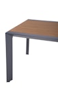 Garden Pleasure Gartenmöbel Set SILEA / TREVISO 01, Tisch 200 x 100 + 4 Stapelsessel, Aluminium / Nonwood