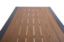 Garden Pleasure Gartenmöbel Set SILEA / TREVISO 01, Tisch 200 x 100 + 4 Stapelsessel, Aluminium / Nonwood