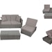 Garden Pleasure Lounge Set ALCUDIA, Aluminium / Polyrattan / Kissen 100 % PolyesterBild