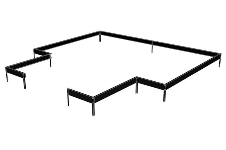 Halls Stahlfundament für Gewächshaus Garden Room 12,9 m²