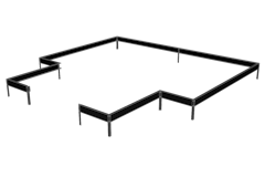 Halls Stahlfundament für Gewächshaus Garden Room 12,9 m²Zubehörbild